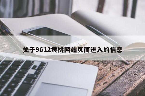 关于9612黄桃页面进入的信息